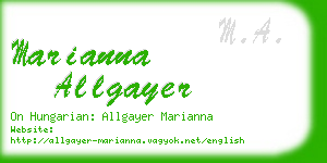 marianna allgayer business card